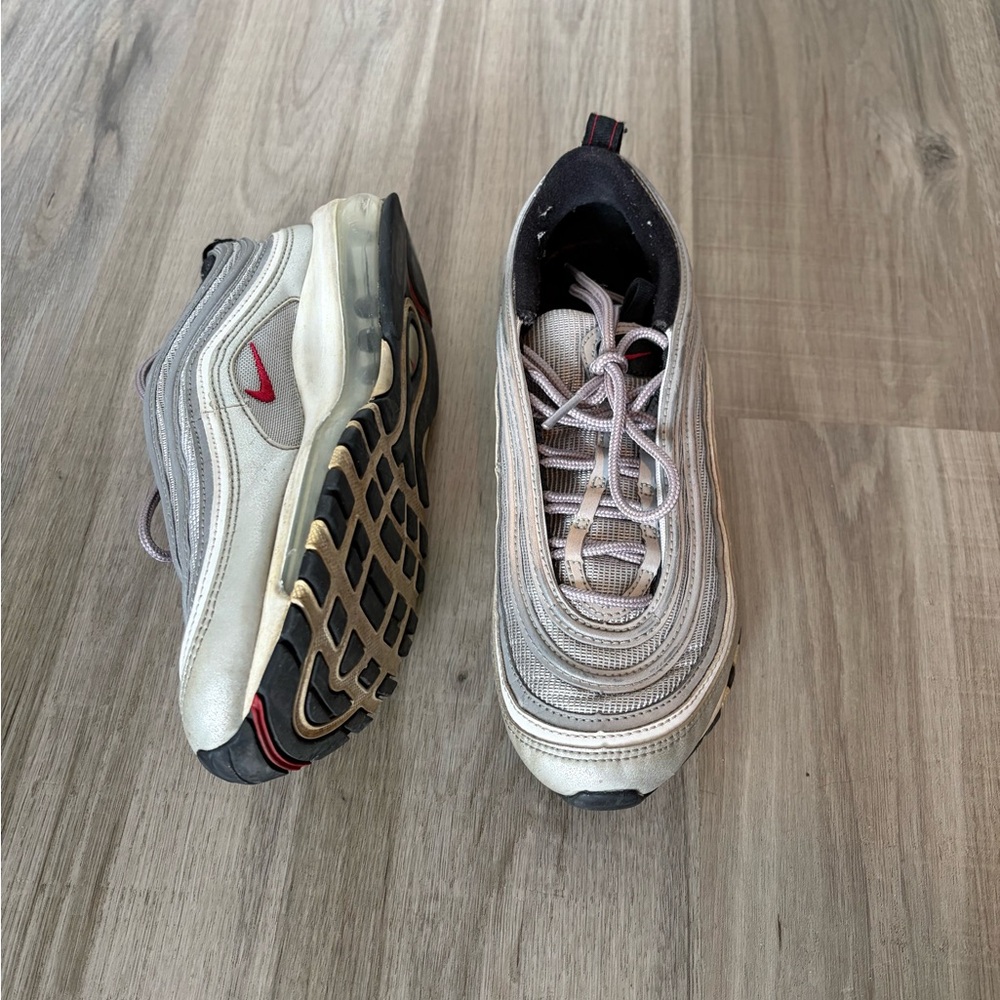 Nike Air Max 97 Metallic Silver with Red Accents